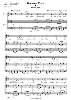 Der arme Peter, Op. 53 No. 3 (D Major)