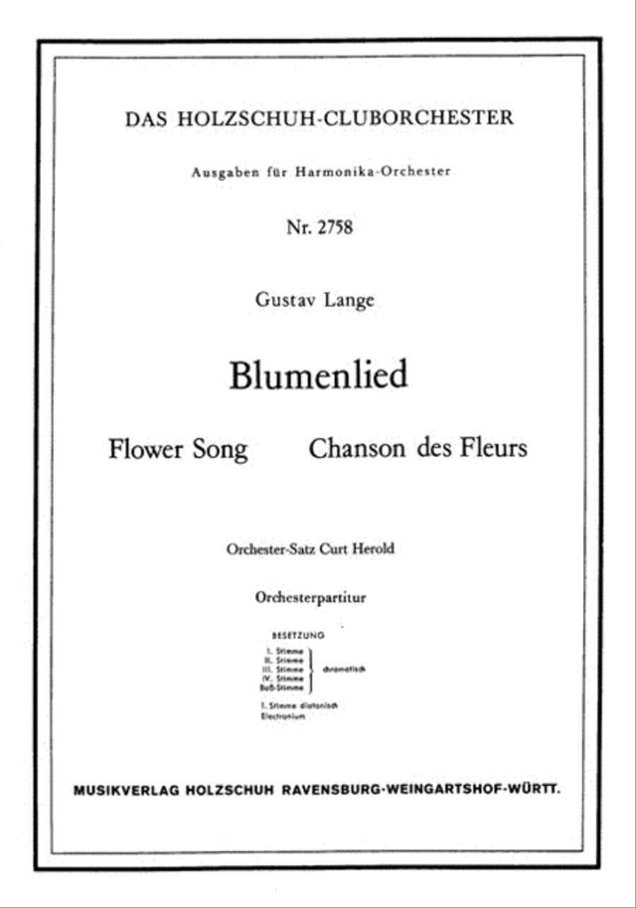 Blumenlied Accordion Orchestra scores gallery preview page 1