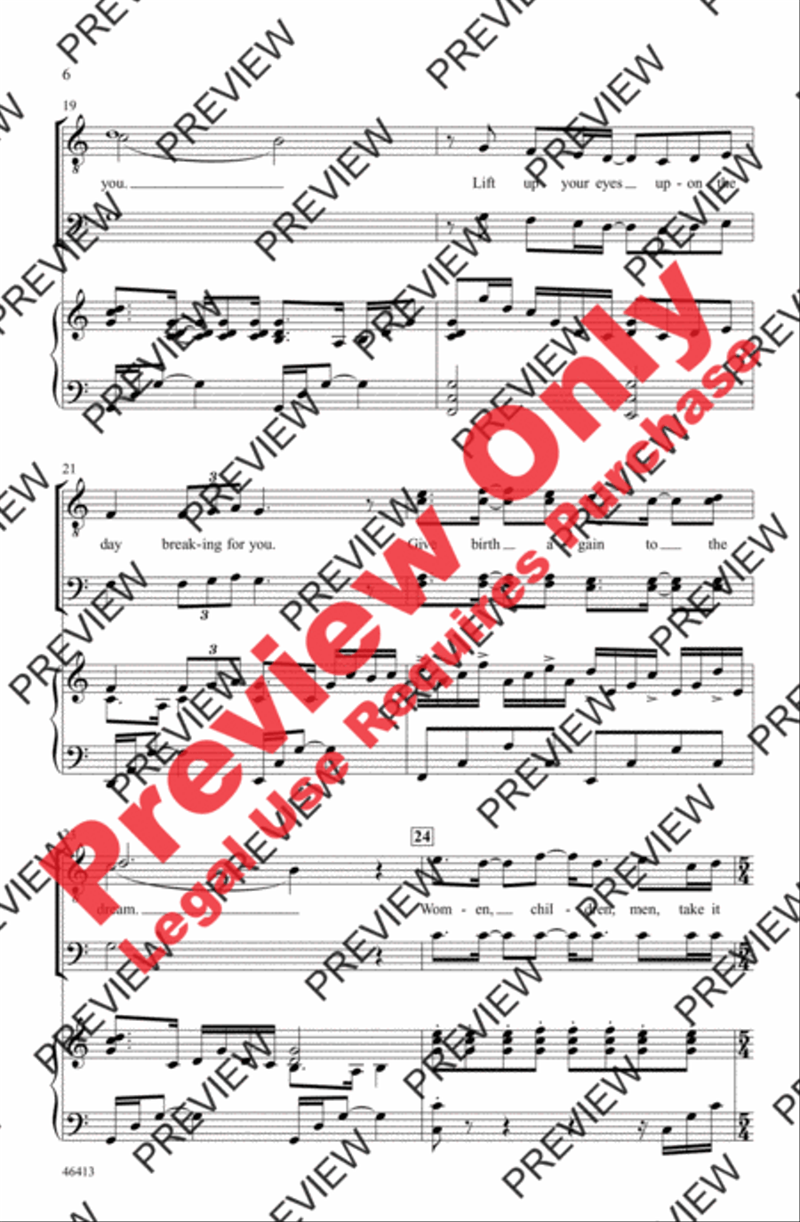 On the Pulse of Morning Men's Choir scores gallery preview page 6