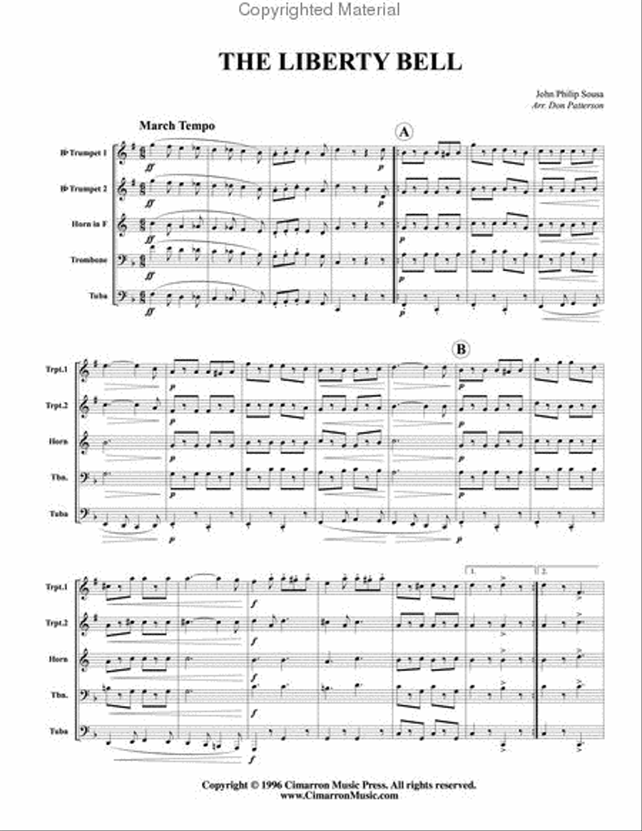 Liberty Bell Liberty Bell Brass Quintet scores gallery preview page 2
