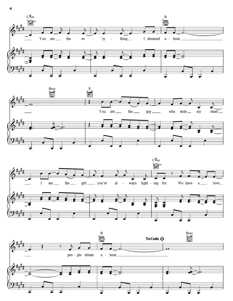 Real Life Fairytale Piano, Vocal, Guitar scores gallery preview page 4