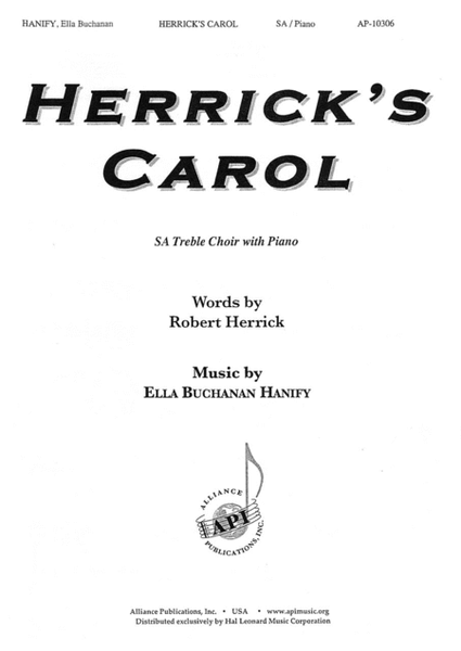 Herrick?s Carol - 2-pt