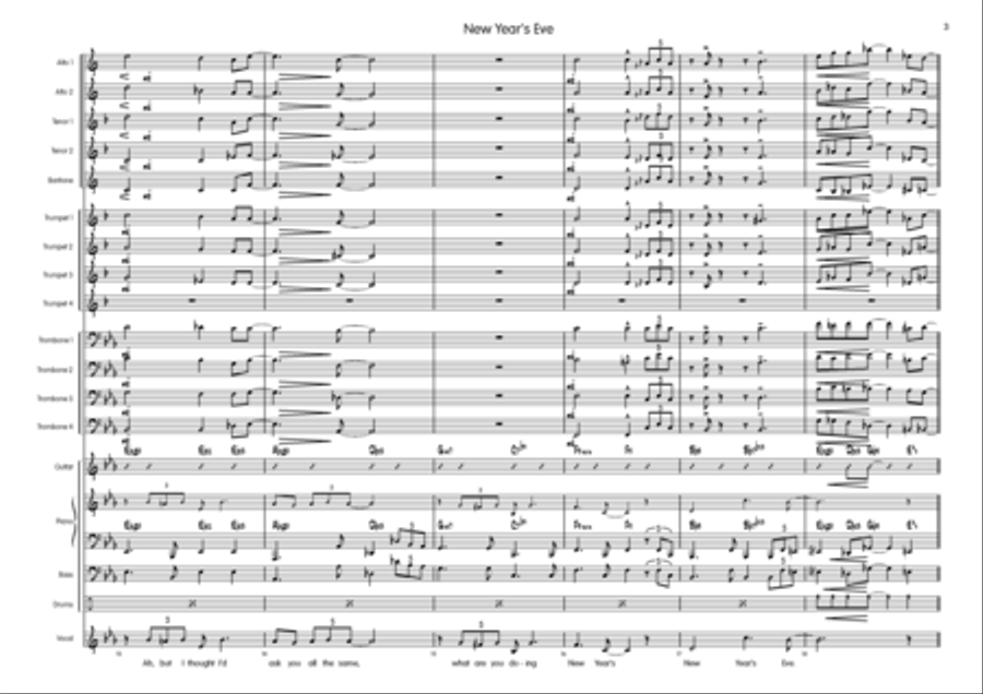 What Are You Doing New Year's Eve Big Band scores gallery preview page 4