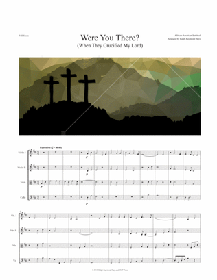 Book cover for Were You There (When They Crucified My Lord) for string quartet