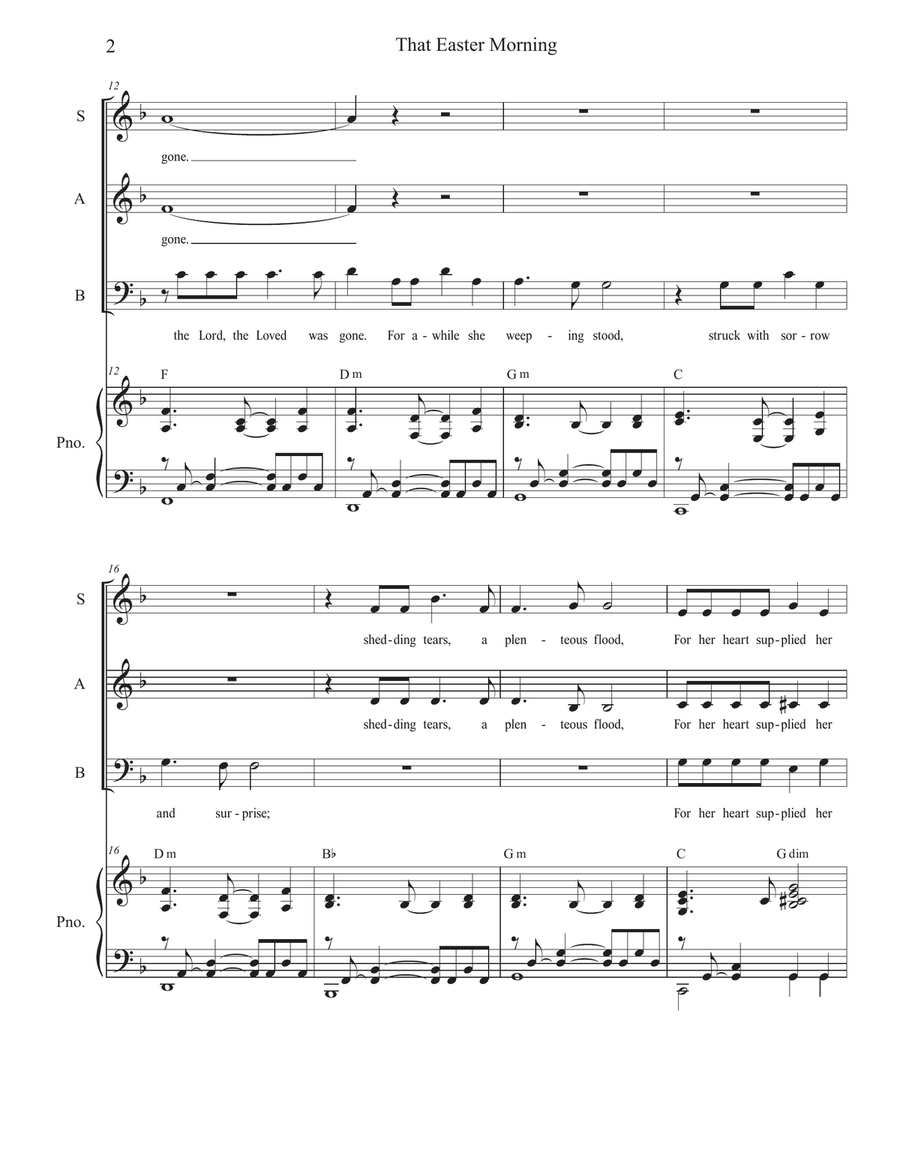 That Easter Morning (SAB) 3-Part scores gallery preview page 2