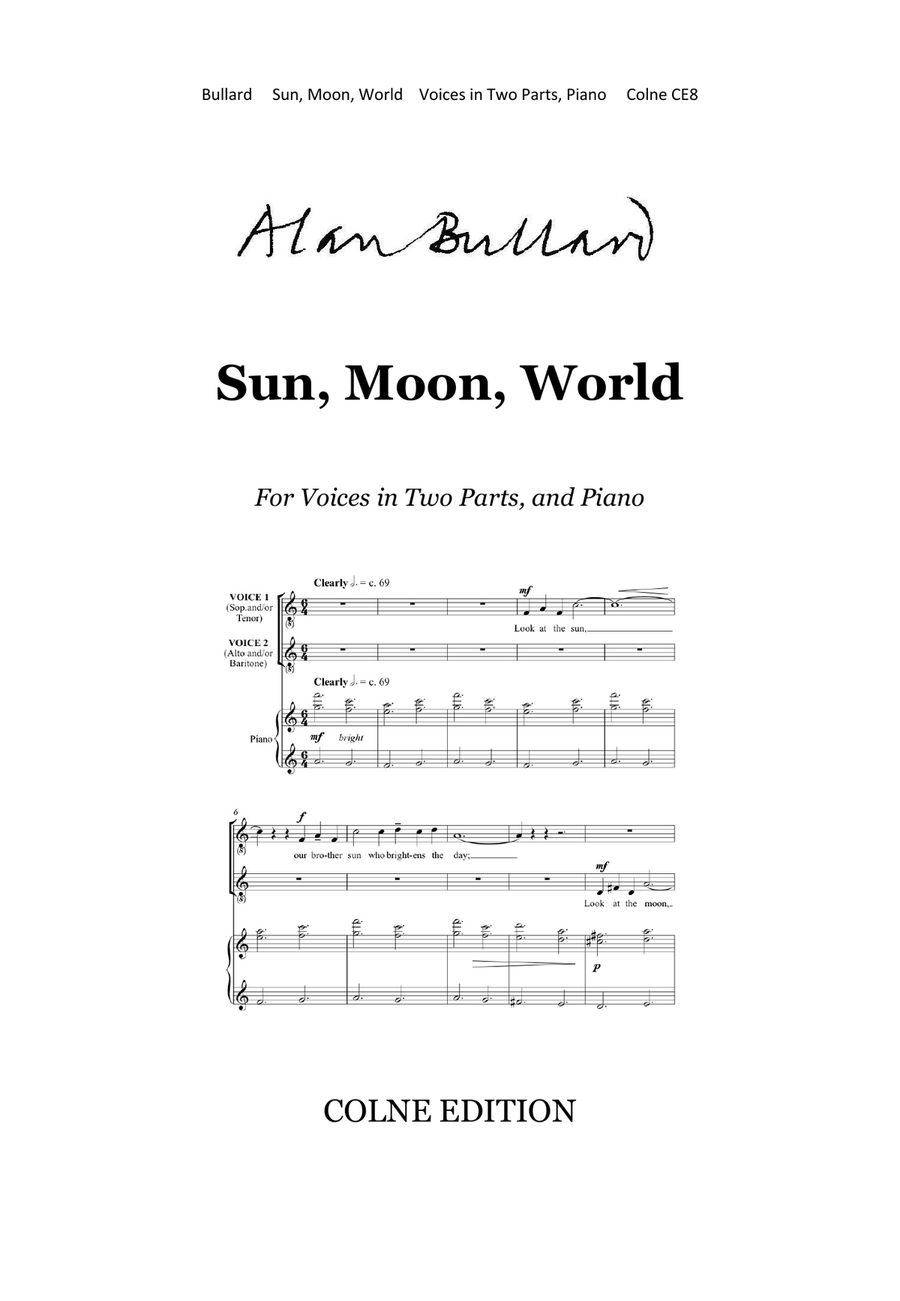 Sun, Moon, World, for voices in two parts and piano 2-Part scores gallery preview page 1