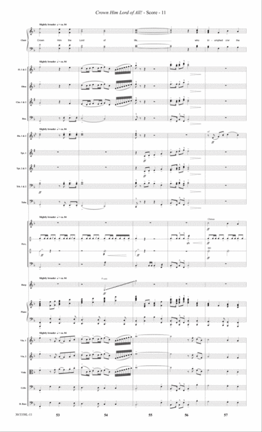 Crown Him Lord of All! - Full Orchestra Score and CD with Printable Parts Choir scores gallery preview page 14