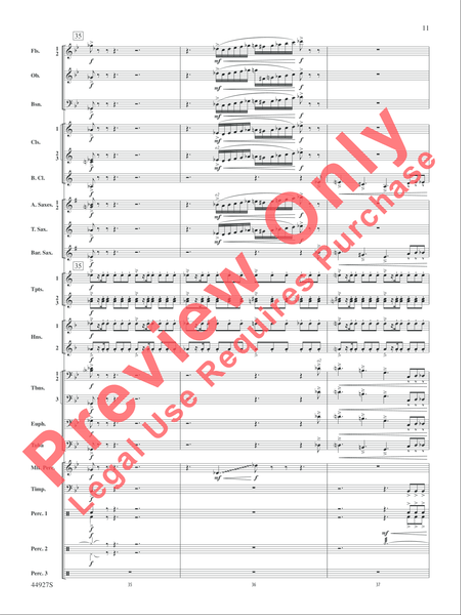 At the Movies with John Williams Concert Band scores gallery preview page 36