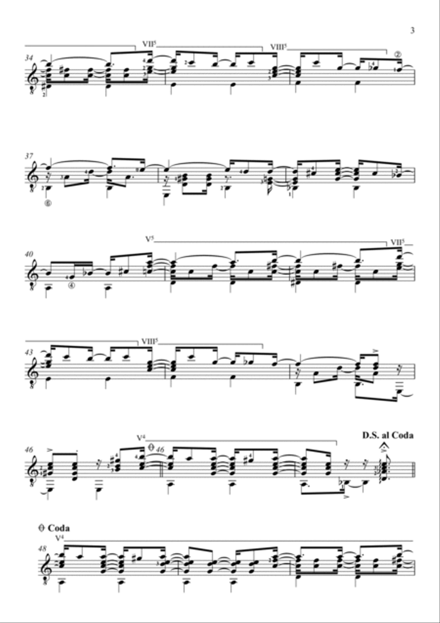 Samba Da Volta Guitar Solo scores gallery preview page 3