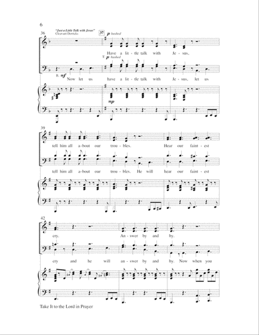Take It to the Lord In Prayer Choir scores gallery preview page 6