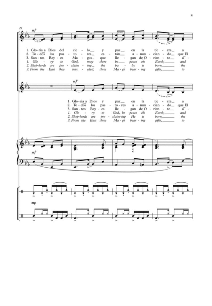 Cantemos a Maria (Let us sing to Mary) SA scores gallery preview page 4