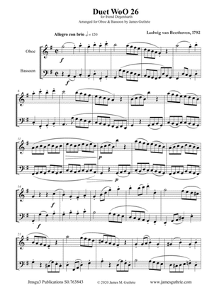 Beethoven: Duet WoO 26 for Oboe & Bassoon