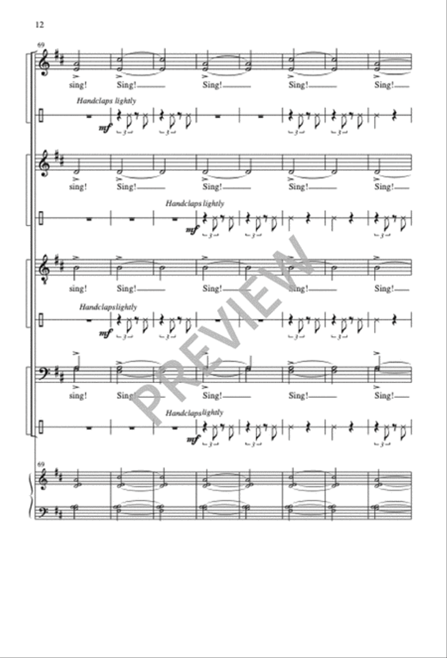 Singing, We Come Singing Divisi scores gallery preview page 12