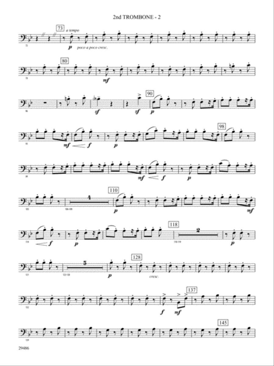 Polka from The Bartered Bride: 2nd Trombone Concert Band scores gallery preview page 2