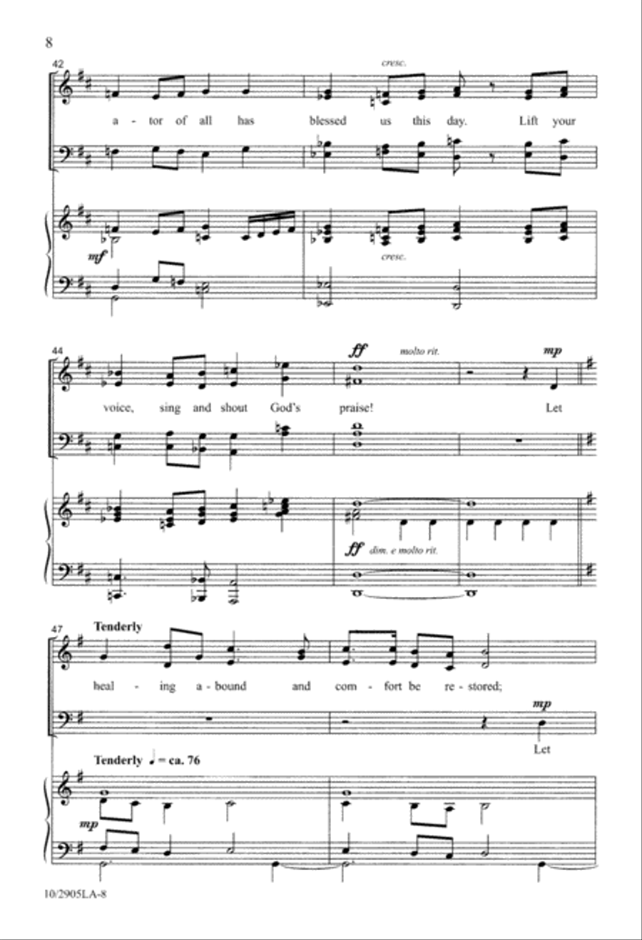 Shout to the Lord a New Song 4-Part scores gallery preview page 8