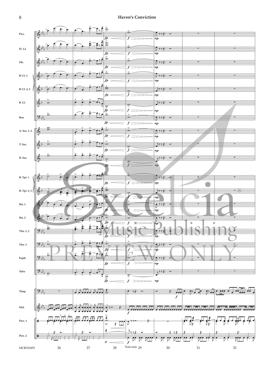 Haven's Conviction Concert Band scores gallery preview page 9