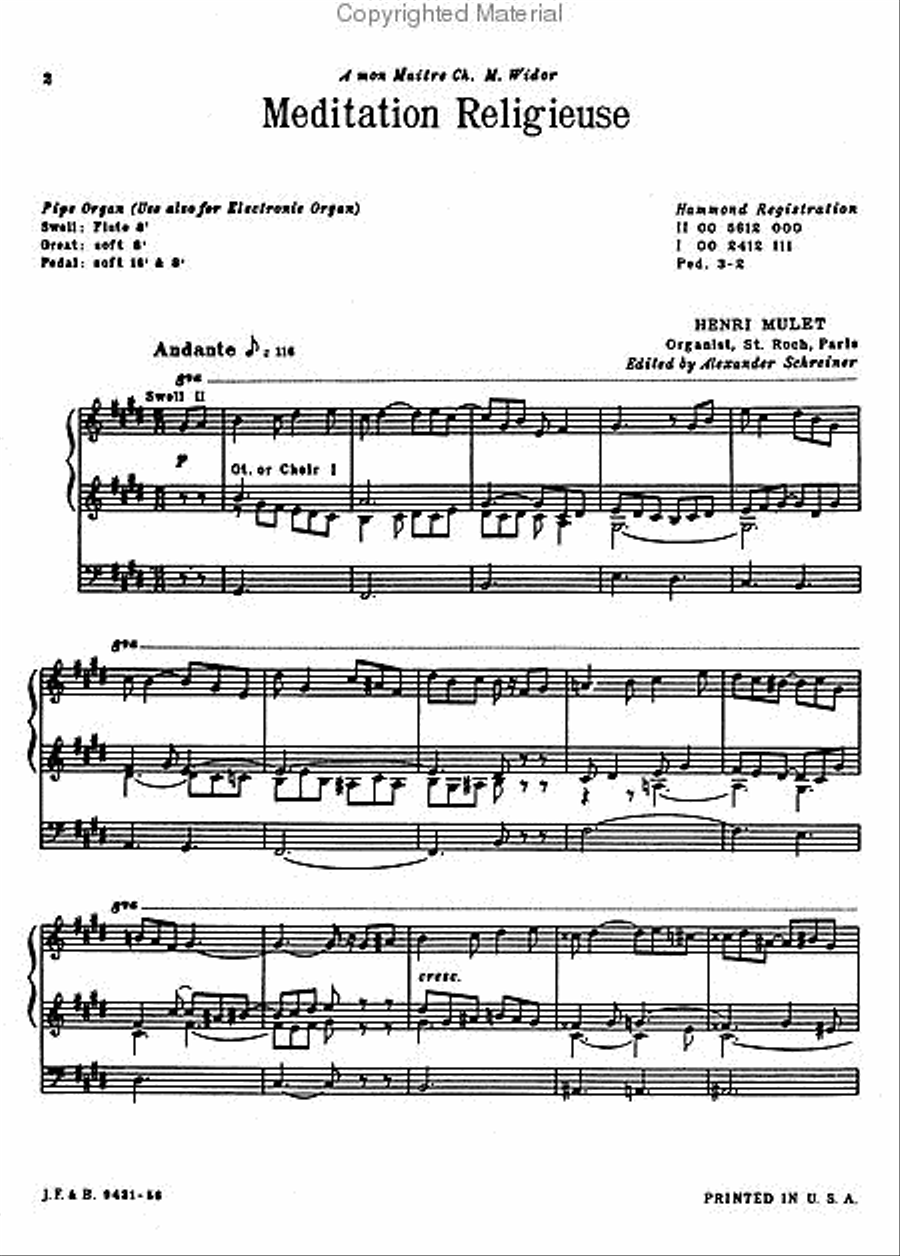 French Masterworks for Organ Organ Solo scores gallery preview page 2