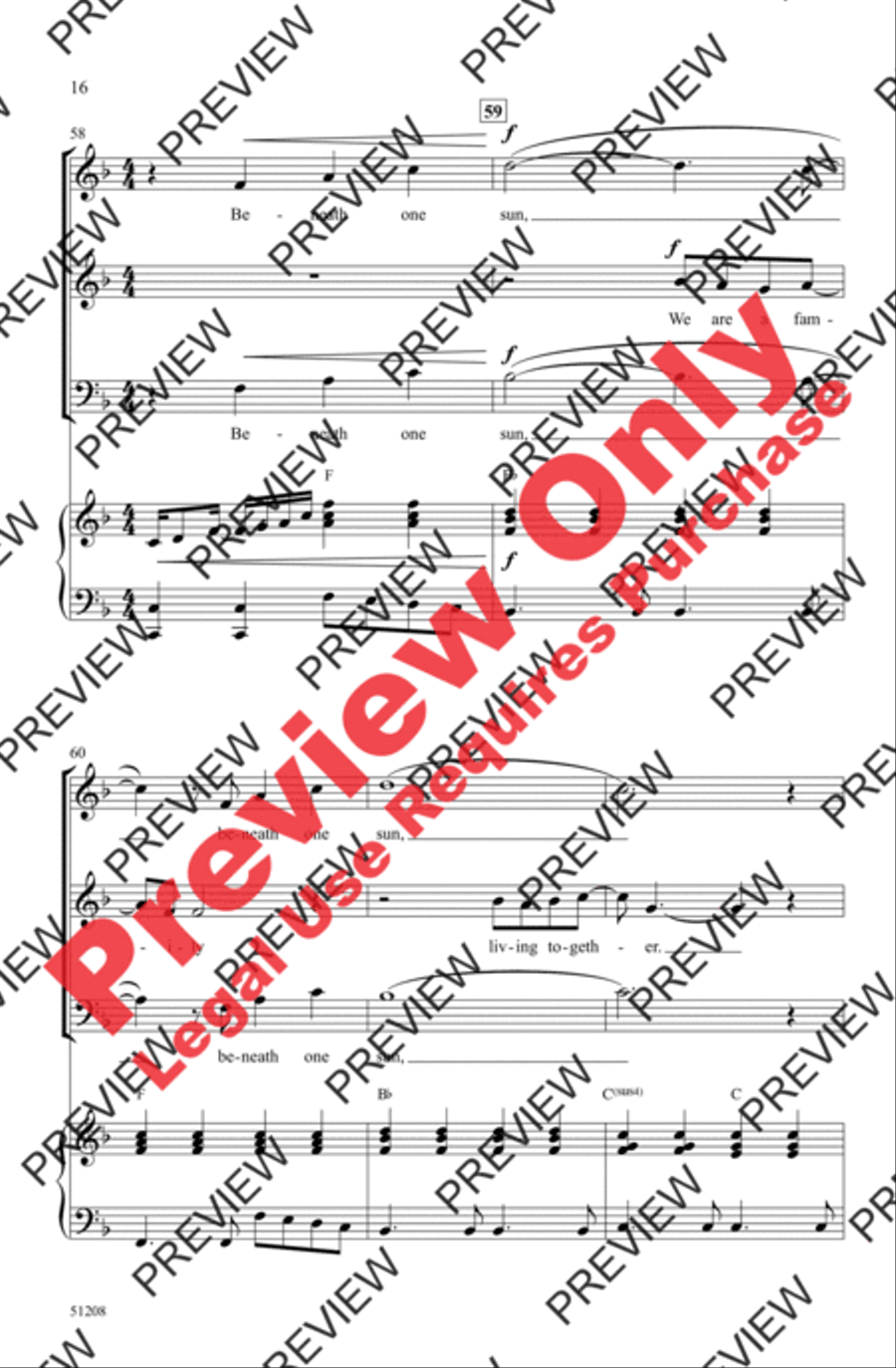 Beneath One Sun 3-Part scores gallery preview page 16