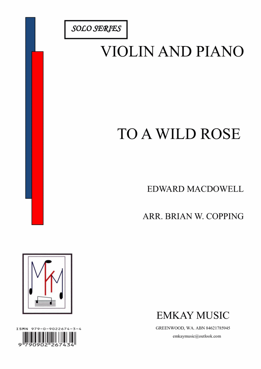TO A WILD ROSE – VIOLIN AND PIANO image number null