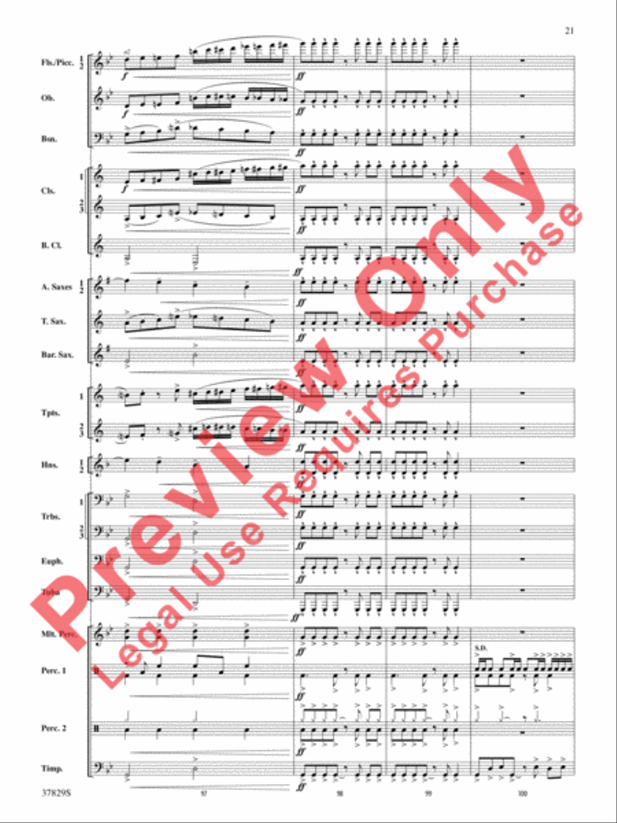 Vertigo Concert Band scores gallery preview page 22