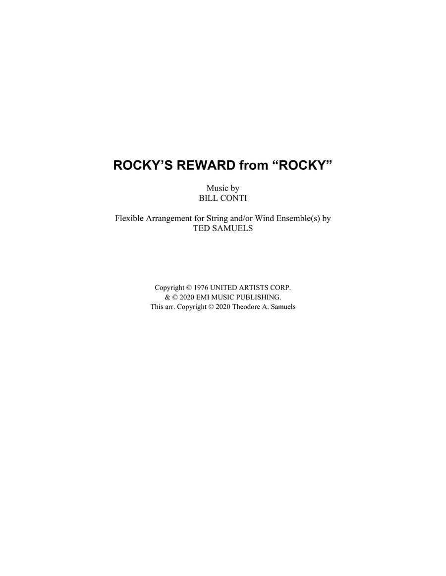 Rocky's Reward Small Ensemble scores gallery preview page 1