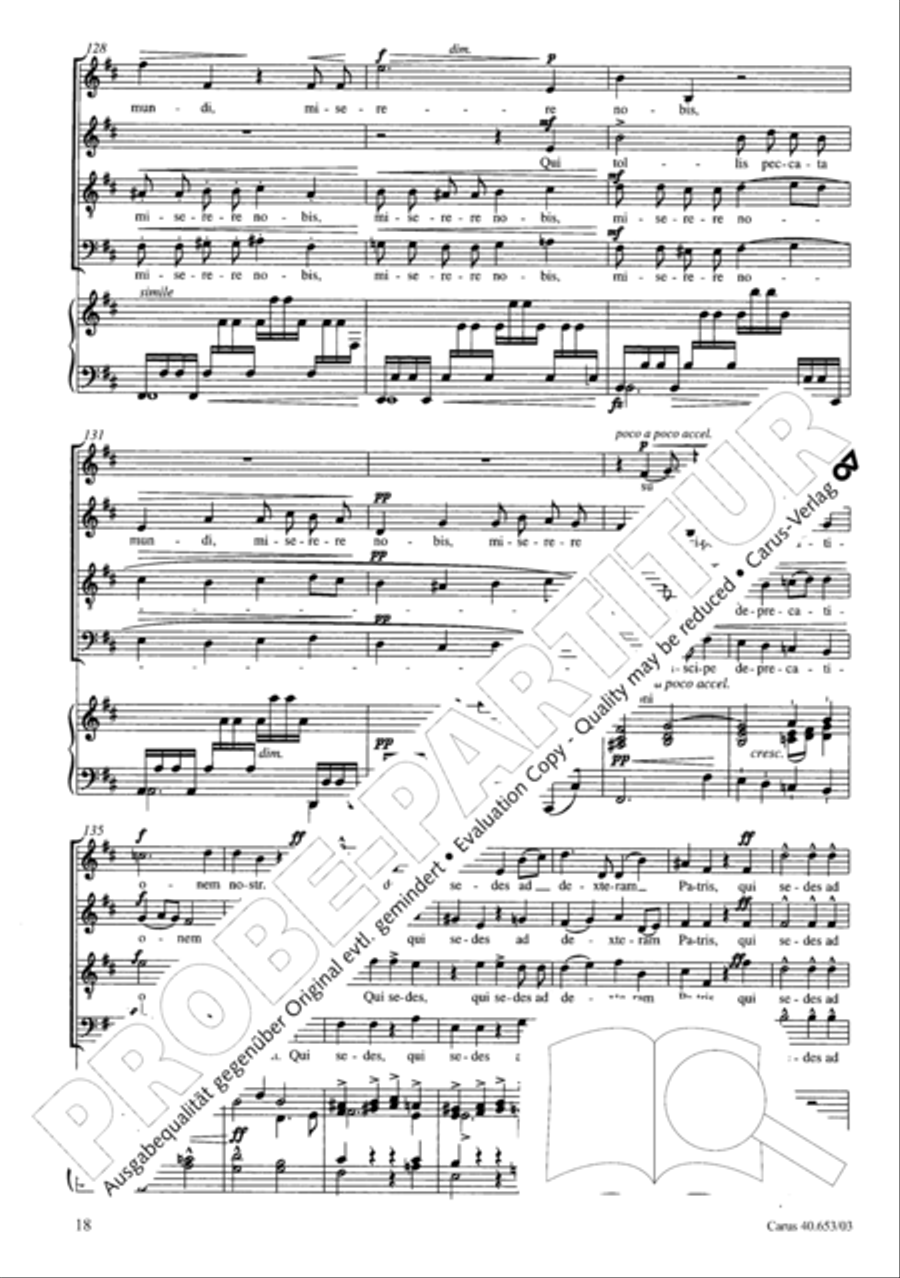 Mass in D Major (Missa in D) 4-Part scores gallery preview page 19