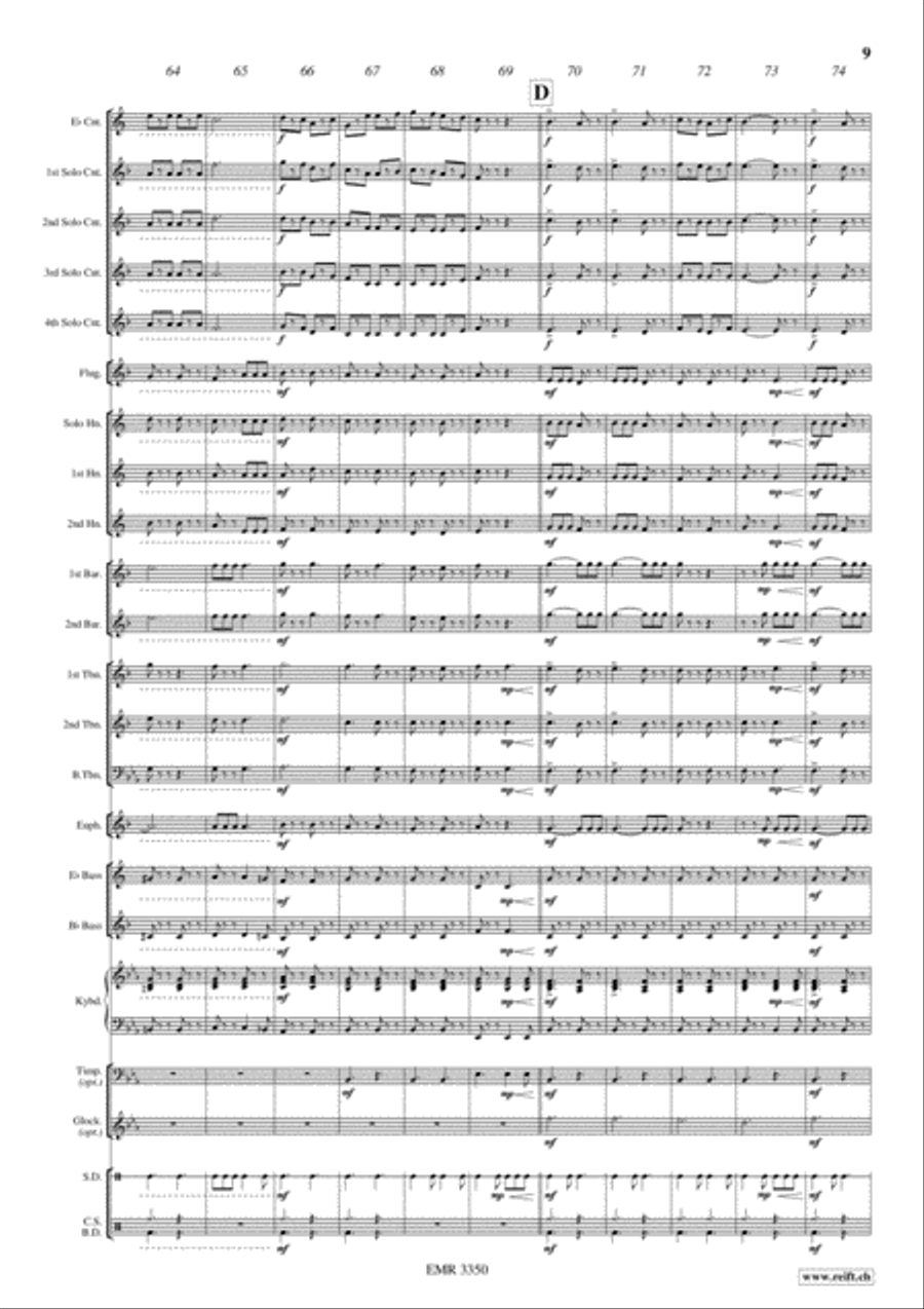 Funiculi Funicula Funiculi Funicula Brass Band scores gallery preview page 10