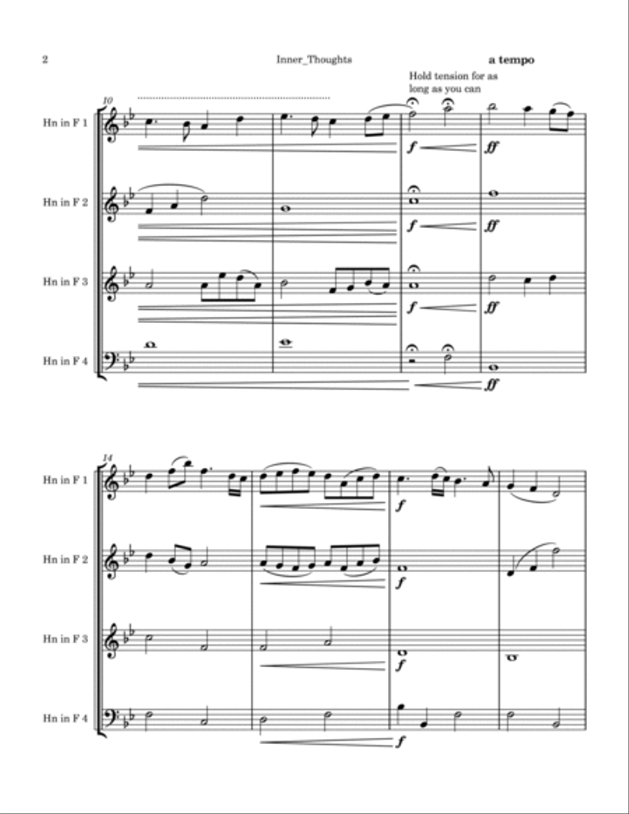 Inner Thoughts Brass Ensemble scores gallery preview page 2