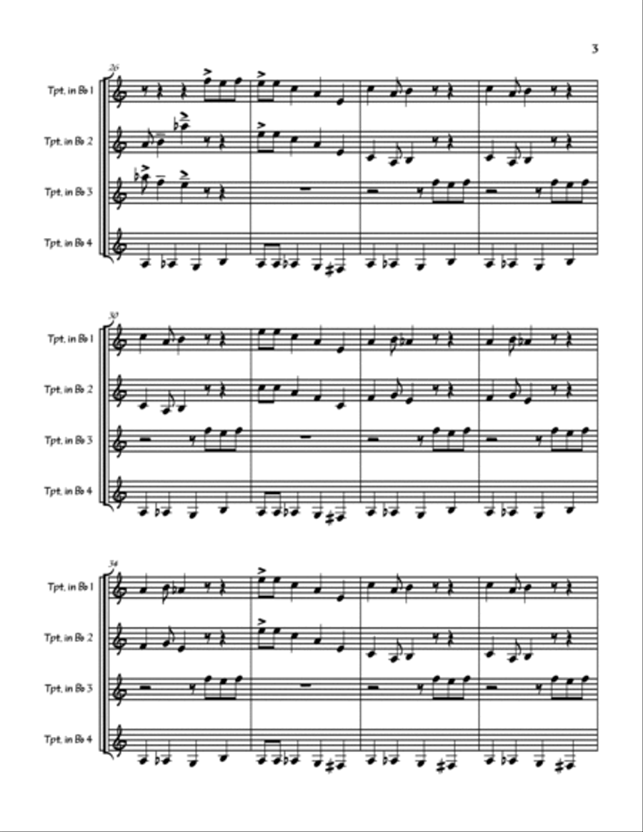 Dummy! Dummy! Brass Quartet scores gallery preview page 3