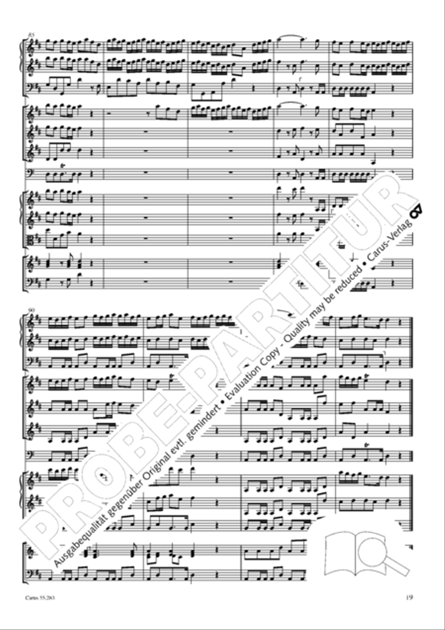 Te Deum for the Victory of Dettingen SSATB scores gallery preview page 36