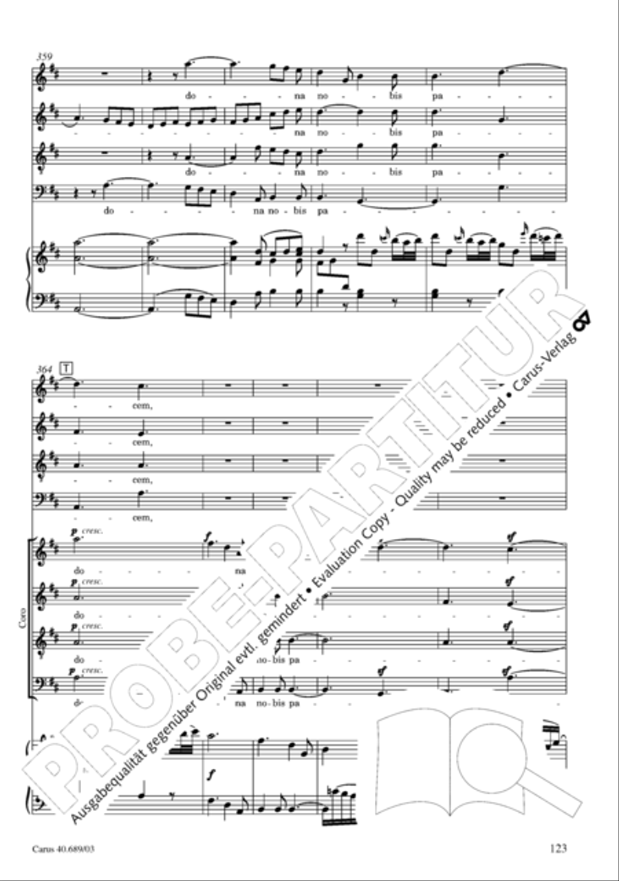 Missa solemnis Missa solemnis 4-Part scores gallery preview page 124