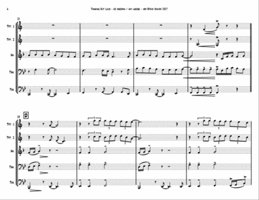 Thinking Out Loud Brass Ensemble scores gallery preview page 4
