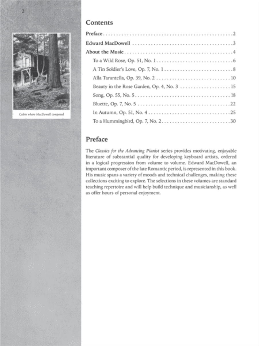 Classics for the Advancing Pianist: Edward MacDowell 1-3 (Value Pack) Piano Solo scores gallery preview page 15