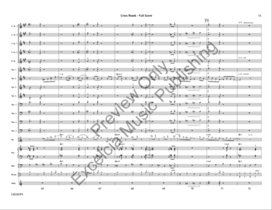 Cross Roads (Score) Jazz Ensemble scores gallery preview page 10