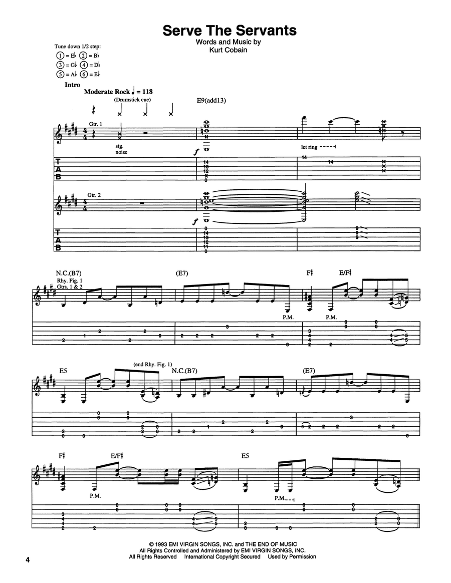 Serve The Servants Acoustic Guitar scores gallery preview page 1