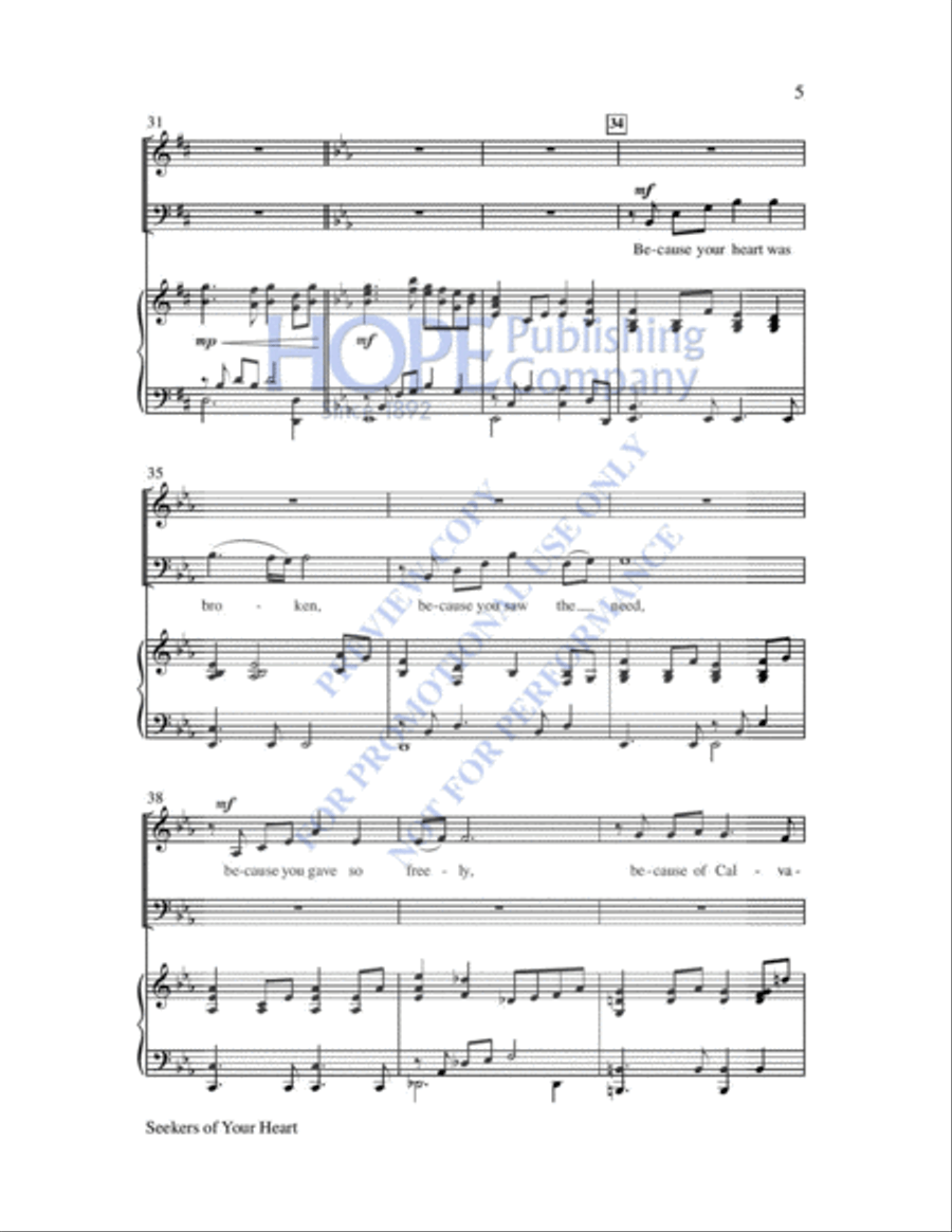 Seekers of Your Heart Seekers of Your Heart Choir scores gallery preview page 6