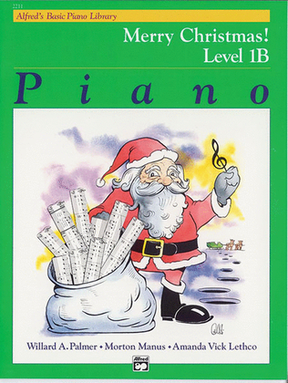 Book cover for Alfred's Basic Piano Course Merry Christmas!, Level 1B