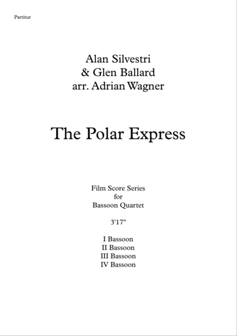 The Polar Express from Warner Bros. Pictures' THE POLAR EXPRESS Bassoon Quartet scores gallery preview page 2