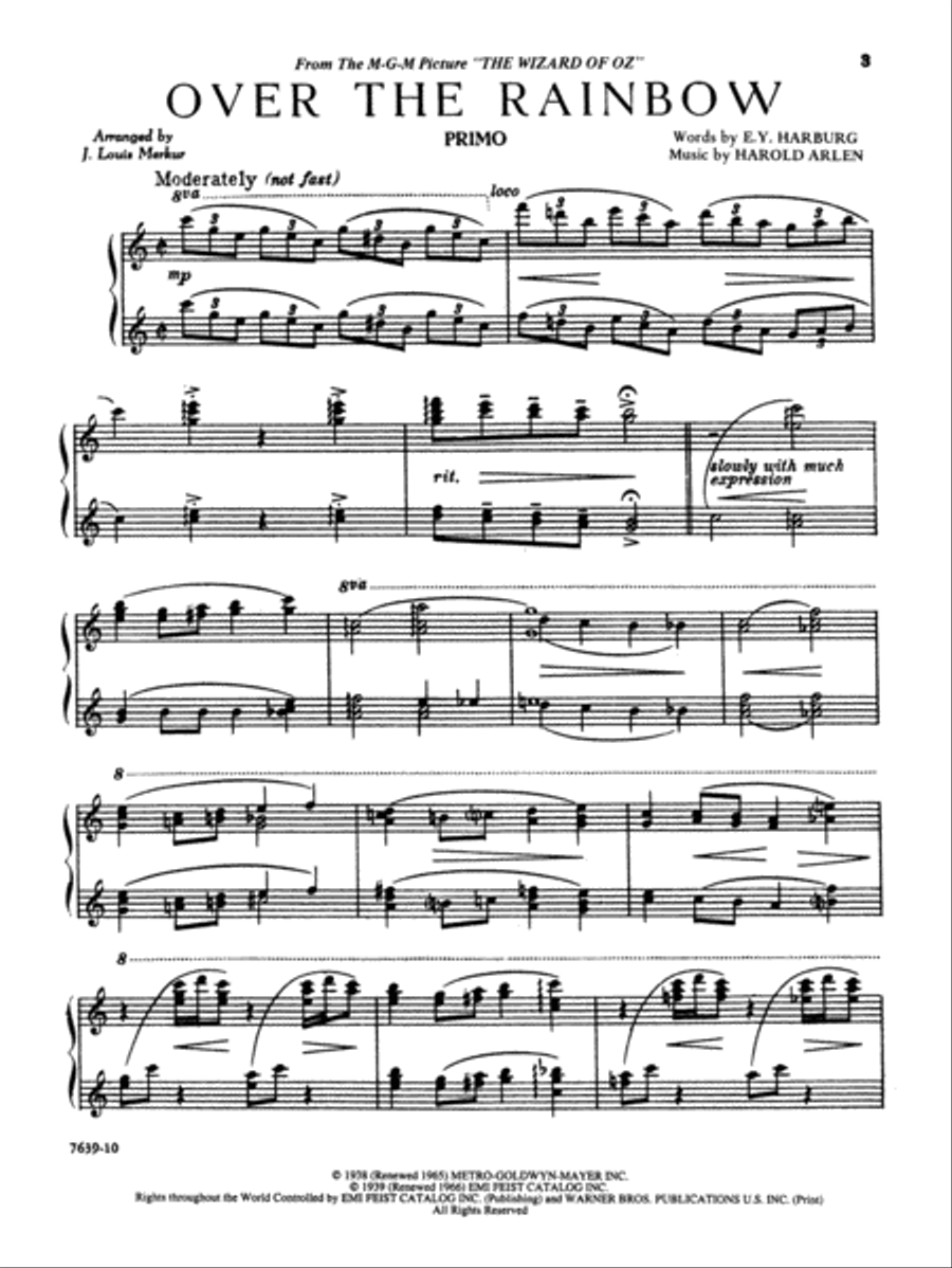 Over the Rainbow (from The Wizard of Oz) Small Ensemble scores gallery preview page 3