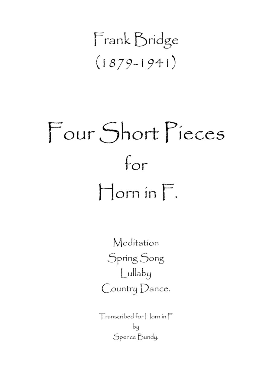 Four Short Pieces Four Short Pieces Horn scores gallery preview page 1