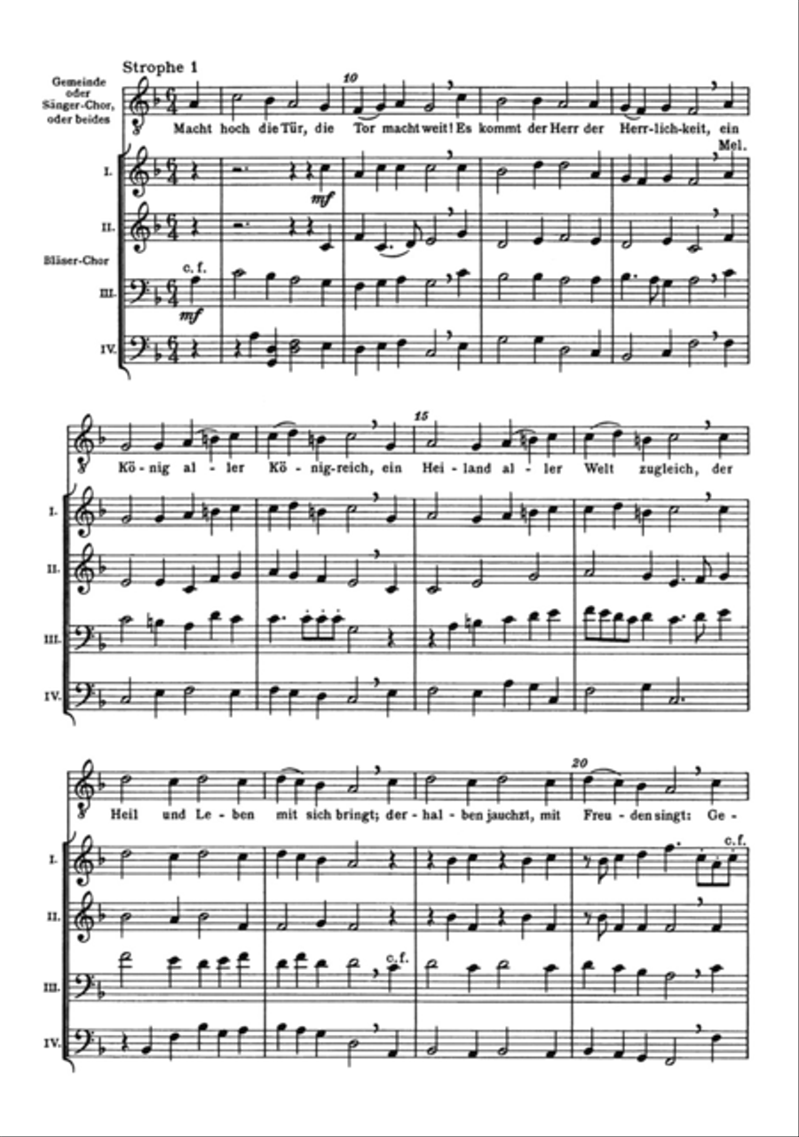 Macht hoch die Tür, die Tor macht weit 4-Part scores gallery preview page 2