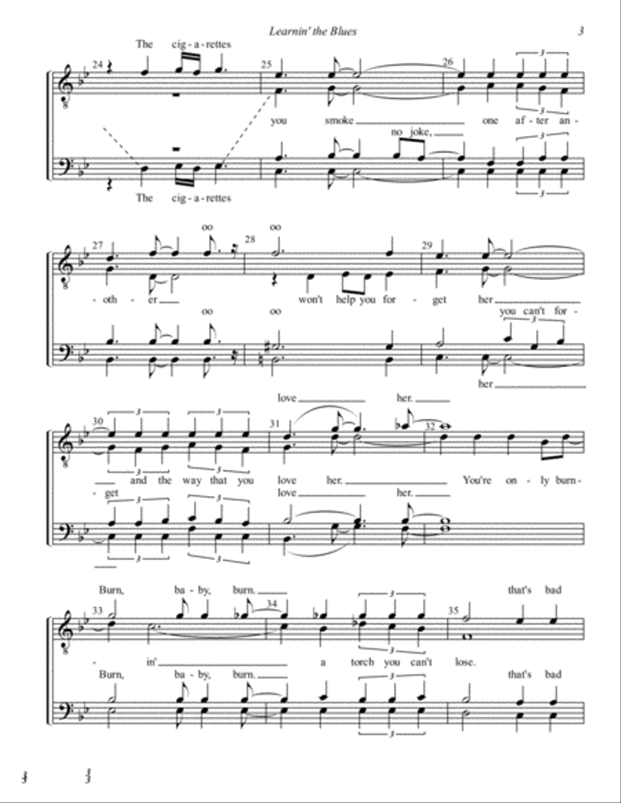 Learnin' The Blues Learnin' The Blues TTBB scores gallery preview page 3