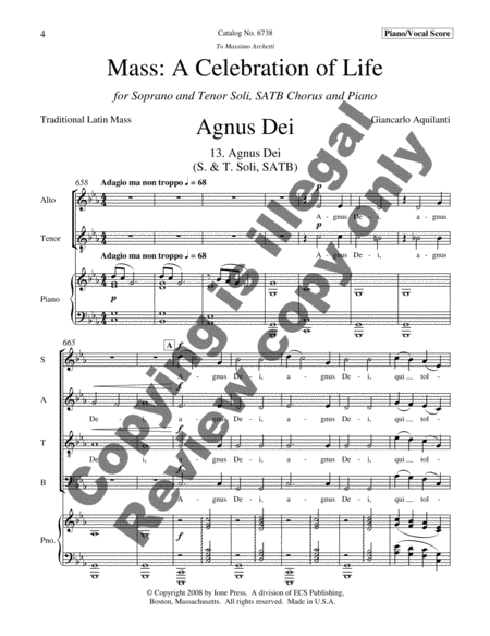 Mass: A Celebration of Life: 5. Agnus Dei