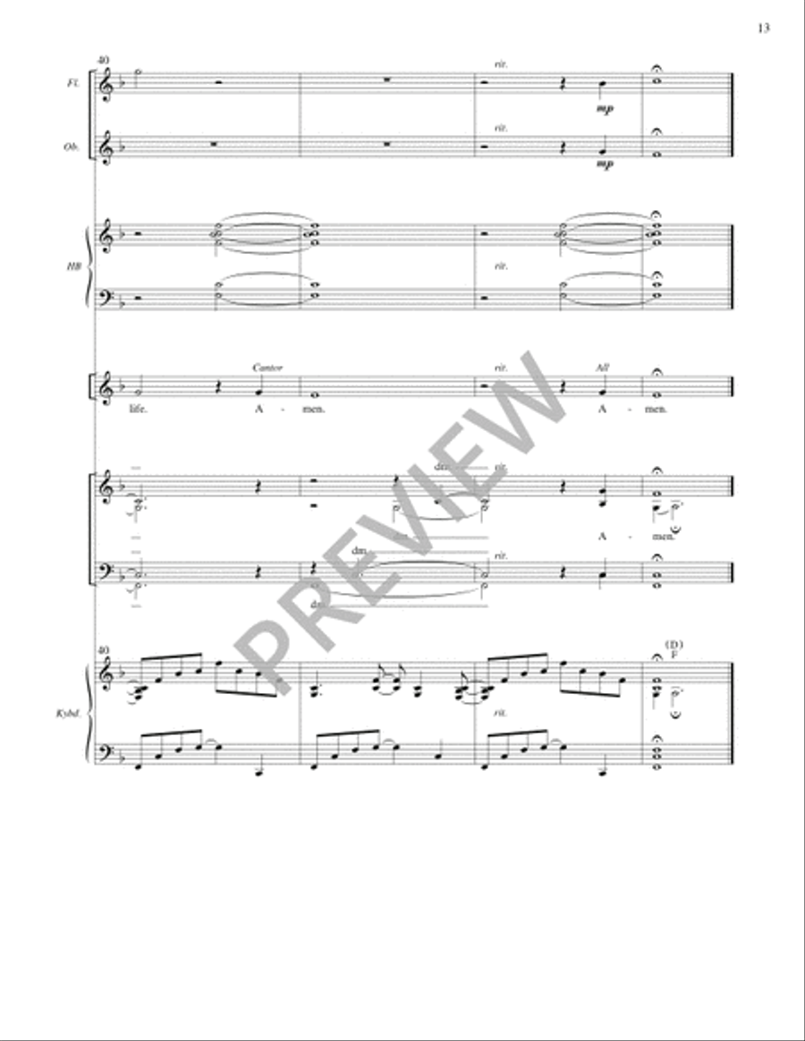 Mass of Plenty (Full Score) 4-Part scores gallery preview page 14