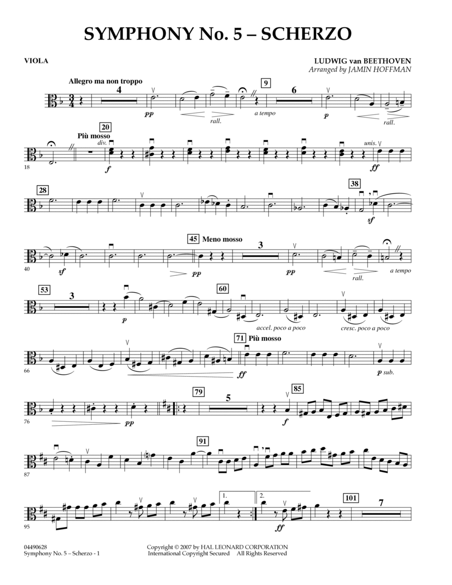 Symphony No. 5 Scherzo - Viola