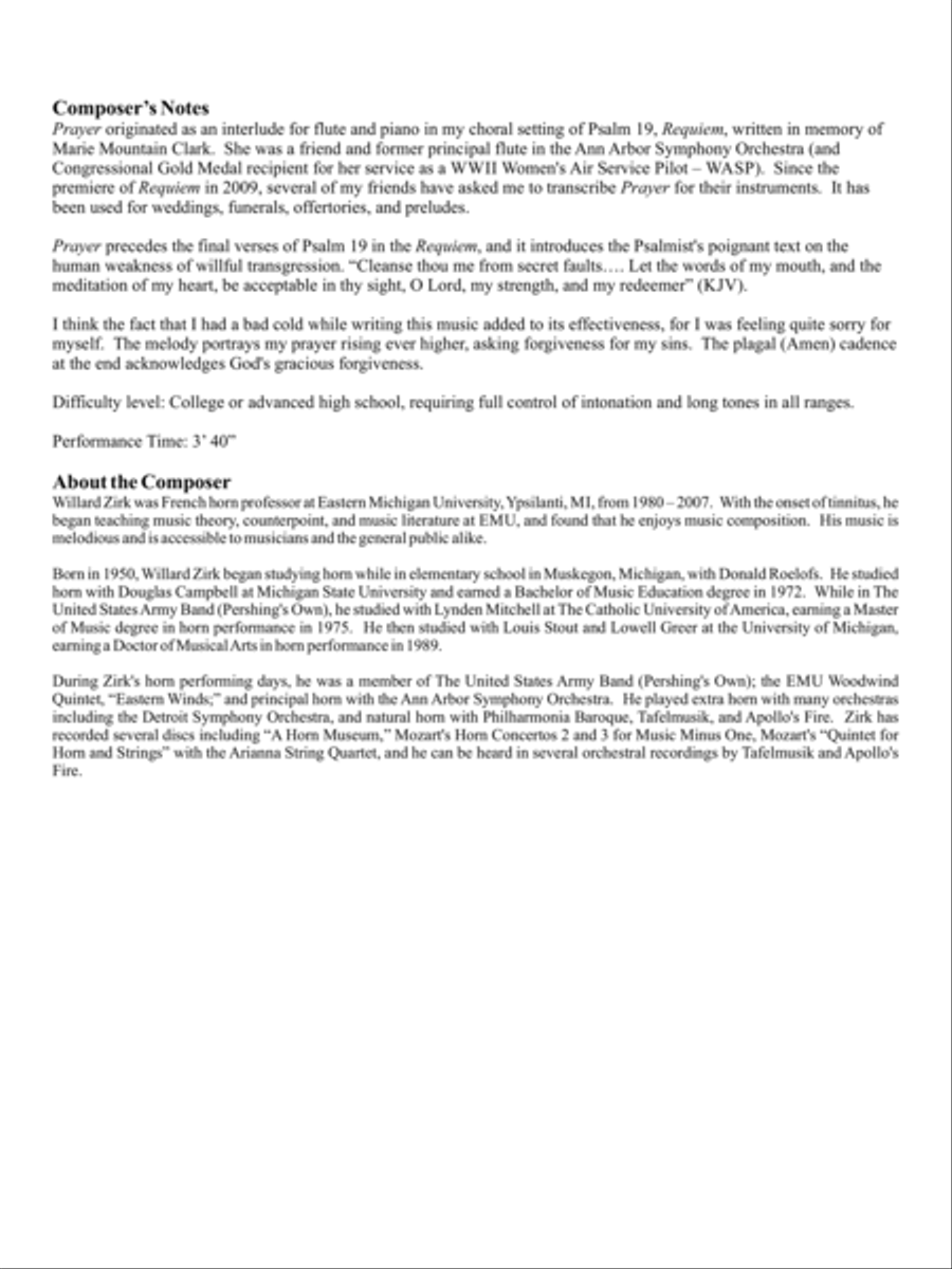 Prayer Alto Saxophone scores gallery preview page 2