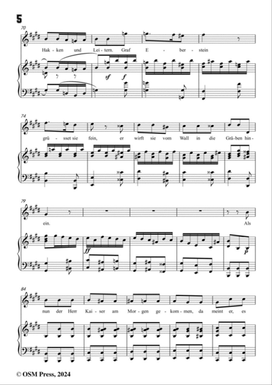 C. Loewe-Graf Eberstein(Zu Speier im Saale da hebt sich ein Klingen),in E Major Voice scores gallery preview page 6