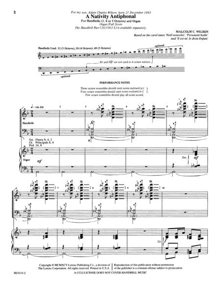 A Nativity Antiphonal - Organ Score