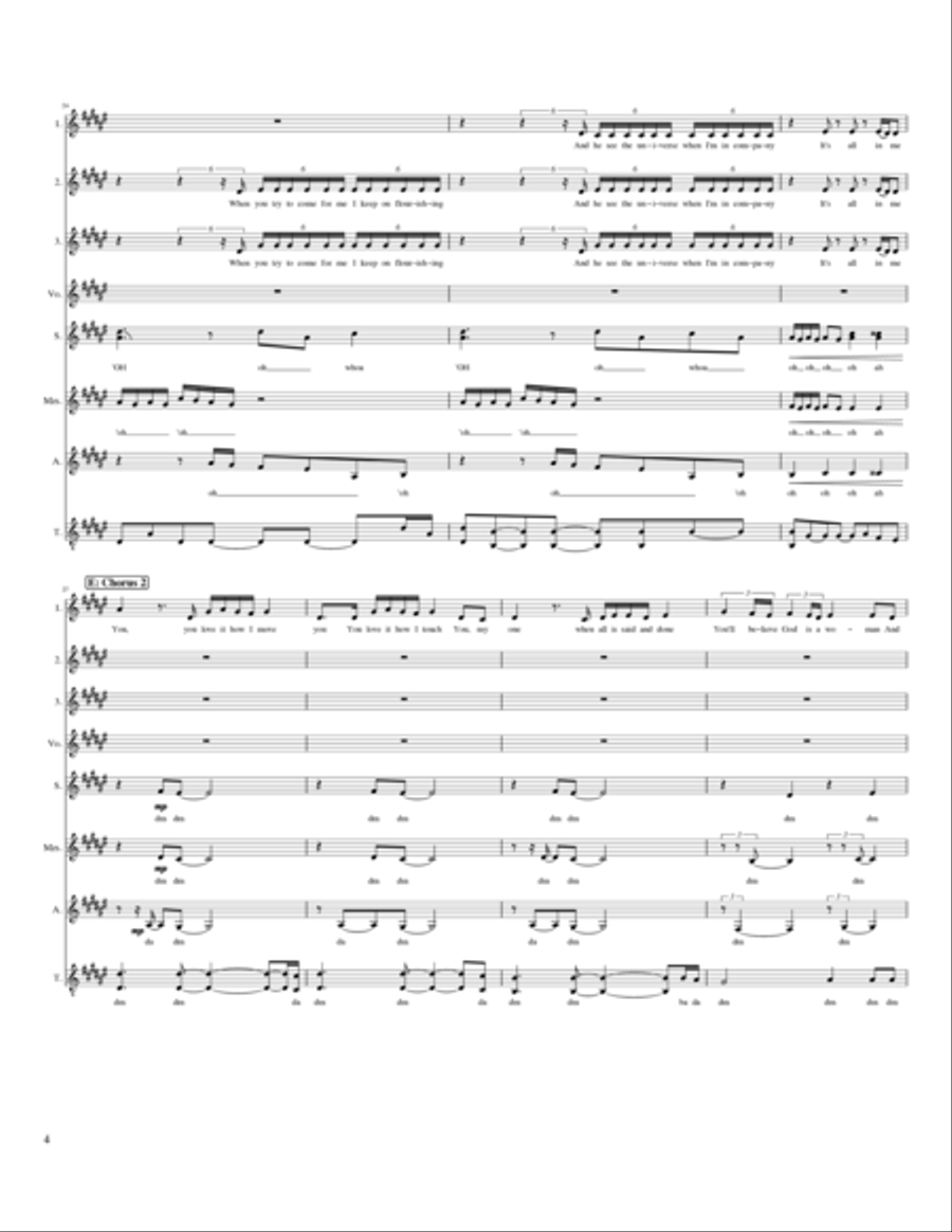 God Is A Woman SSAA scores gallery preview page 4