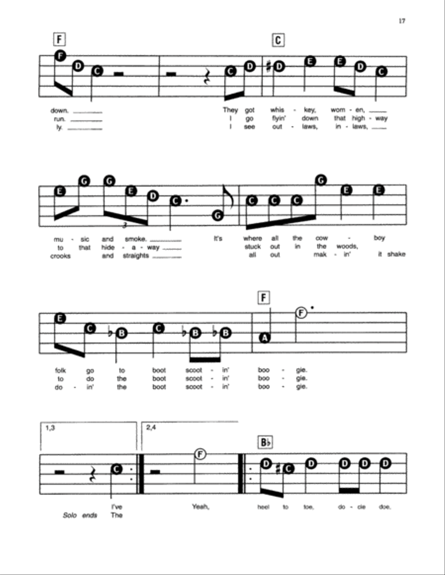 Boot Scootin' Boogie Electronic Keyboard scores gallery preview page 2